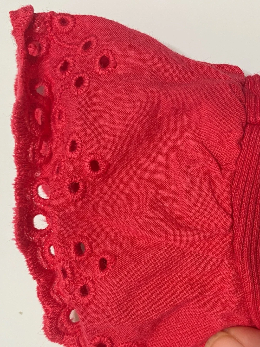 Baby GAP 3pc Set Red Top, Navy Floral Shorts & Red Straw Hat Size 3T